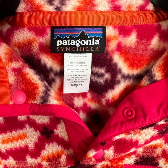 PATAGONIA Aberdeen Aztec Synchilla Snap T Pullover Small Southwestern Tribal - Picture 5 of 6